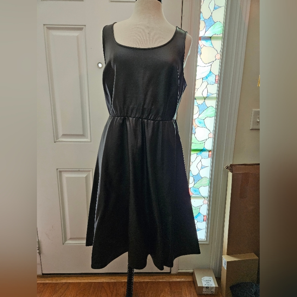 Torrid Black PU Dress NWT Lined Sexy Comfort Pockets 14/16